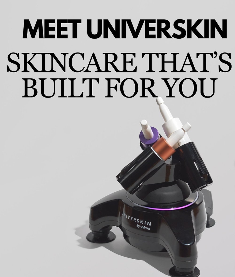 The Universkin compounding device used to blend a personalised serum