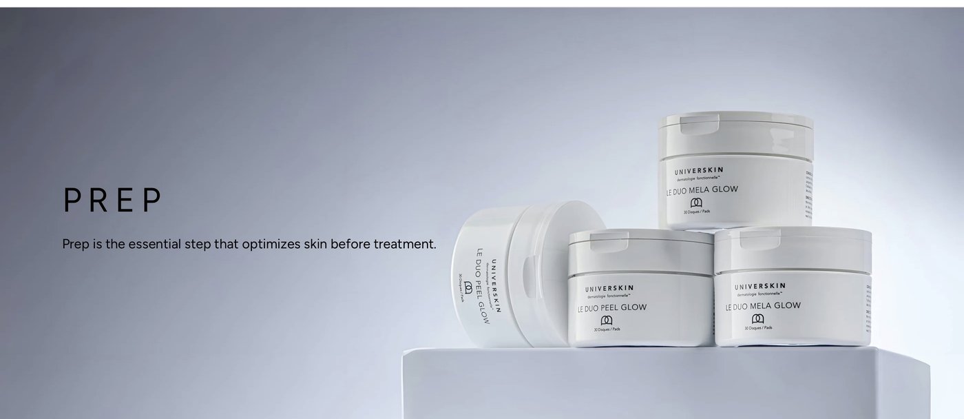 Universkin prep products, the essential step that optimises skin before treatment